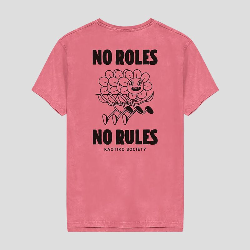 Футболка чоловіча Kaotiko Washed No Roles Flower pink flamingo 2