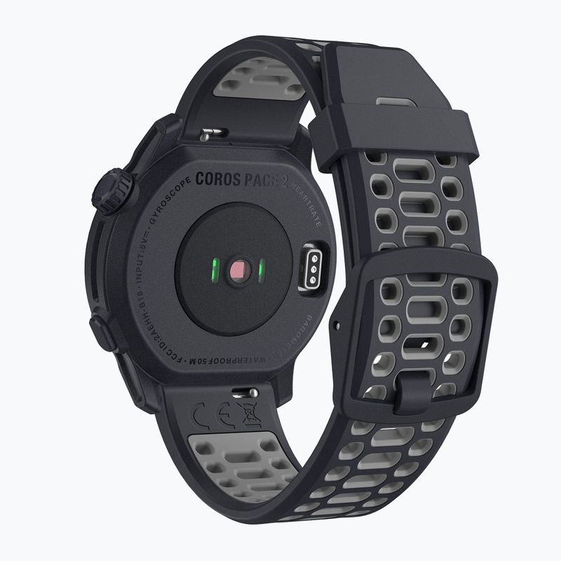 Годинник COROS PACE 2 Premium GPS Silicone Band чорний WPACE2-NVY 5