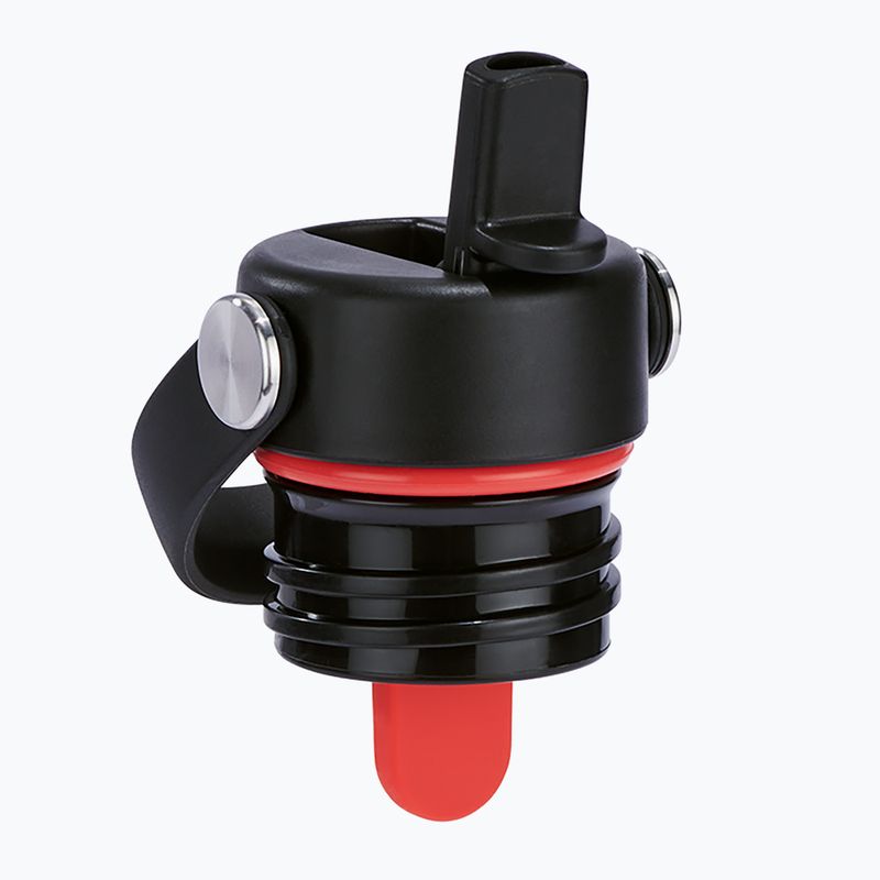 Гідрофляга Standard Flex Straw Cap чорна з солом'яним ковпачком 4
