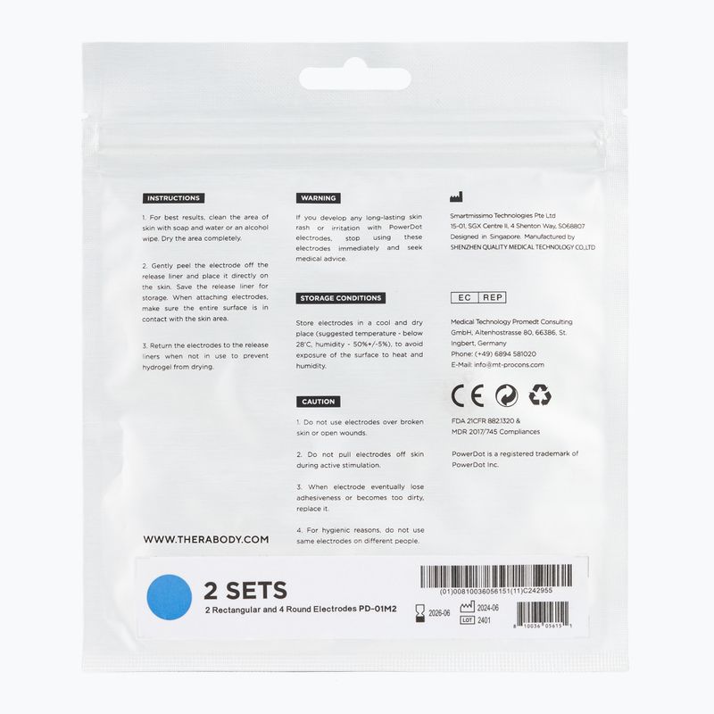 Накладки Therabody PowerDot Elektrody 2.0 Pad 6 szt. blue 2