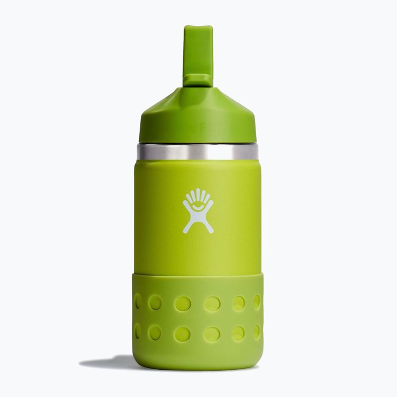 Термопляшка Hydro Flask Wide Mouth Straw Lid And Boot 355 ml зелена W12BSWBB318