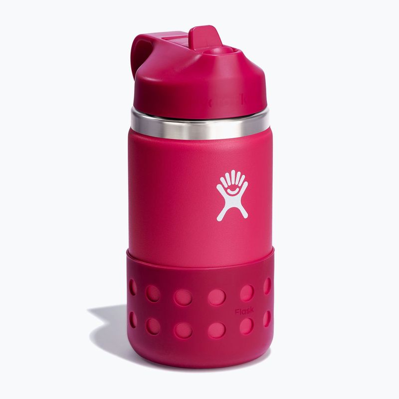 Термопляшка Hydro Flask Wide Mouth Straw Lid And Boot 355 ml рожева W12BSWBB623 2