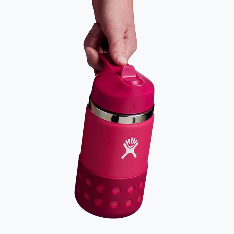 Термопляшка Hydro Flask Wide Mouth Straw Lid And Boot 355 ml рожева W12BSWBB623 3