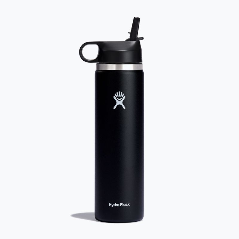 Термопляшка Hydro Flask Wide Flex Straw 710 ml чорна W24BFS001