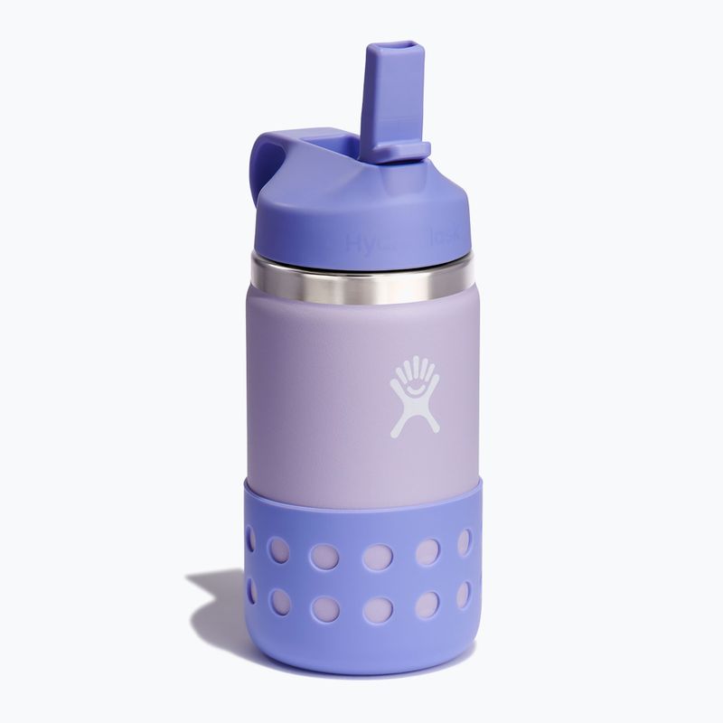 Термопляшка Hydro Flask Wide Mouth Straw Lid And Boot 355 ml фіолетова W12BSWBB519 2
