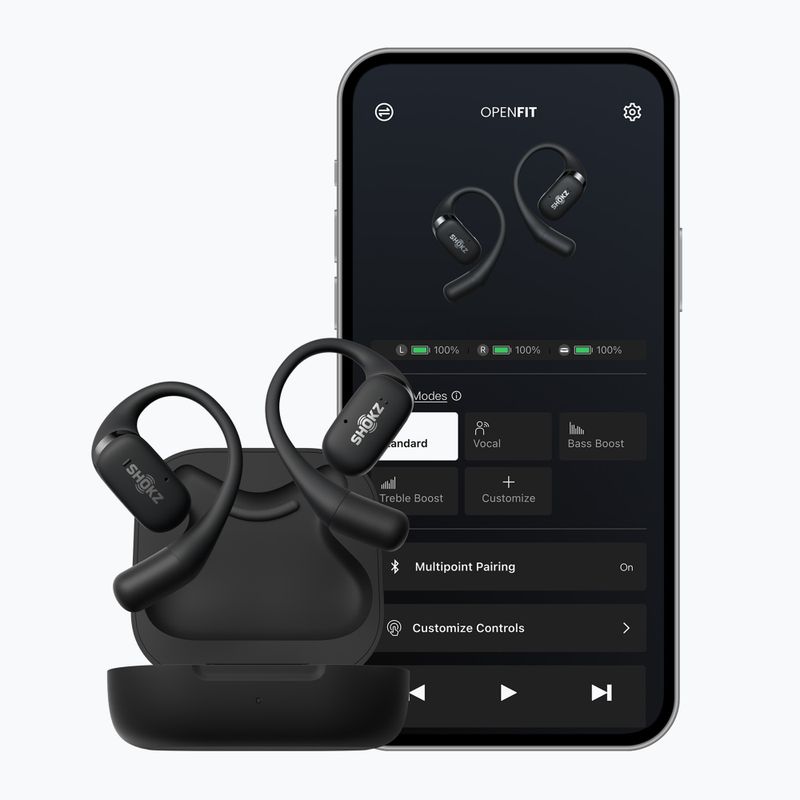Бездротові навушники Shokz OpenFit чорні 14