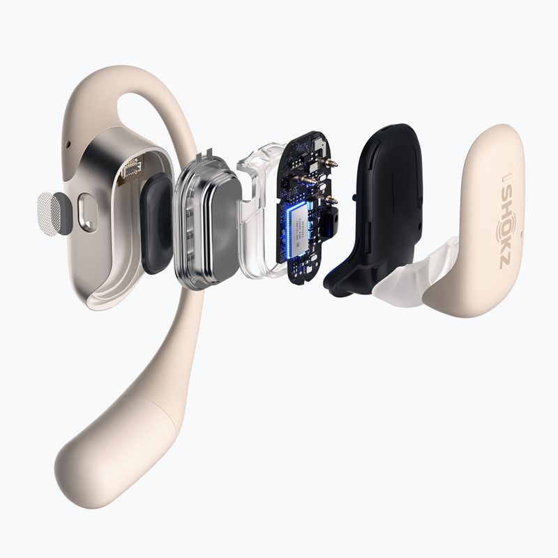 Бездротові навушники Shokz OpenFit бежеві 9