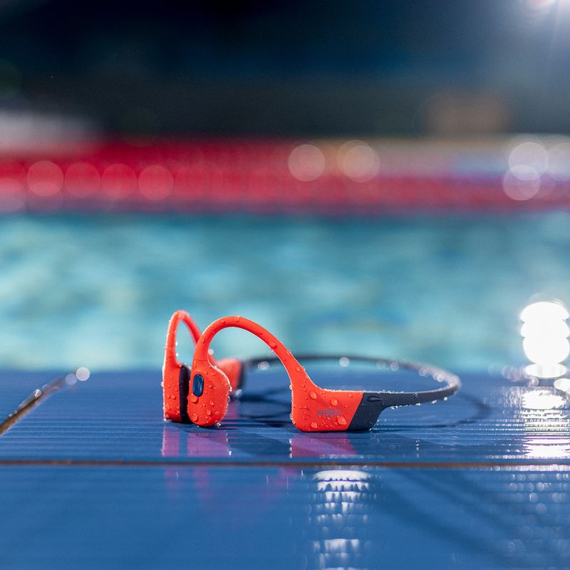 Бездротові навушники Shokz OpenSwim Pro червоні 19