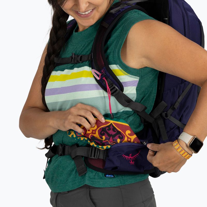 Рюкзак туристичний жіночий Osprey Tempest 11 л deep fig/ hotspot pink 8