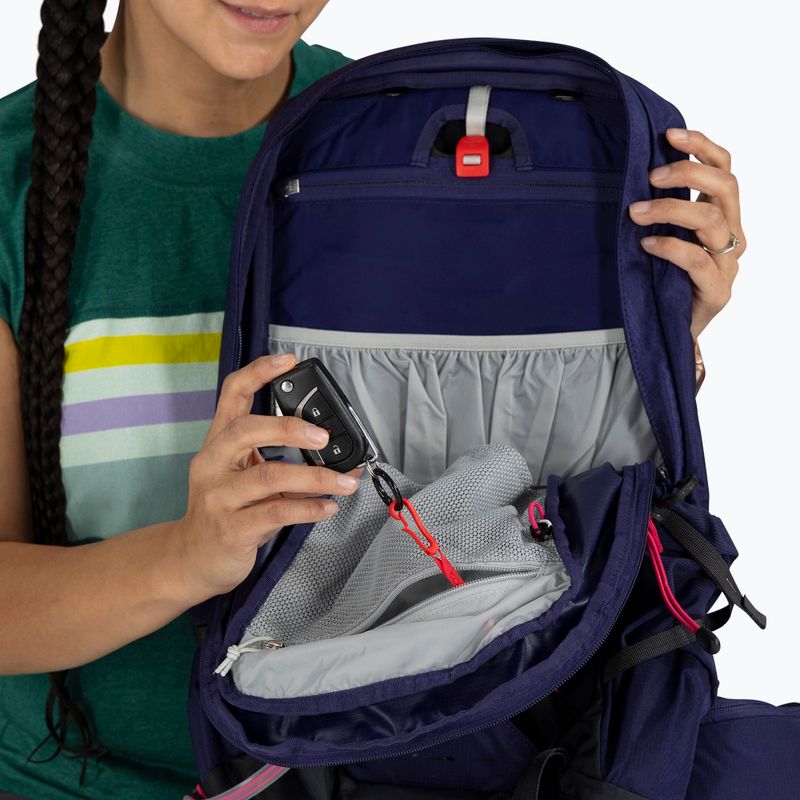 Рюкзак туристичний жіночий Osprey Tempest 11 л deep fig/ hotspot pink 9