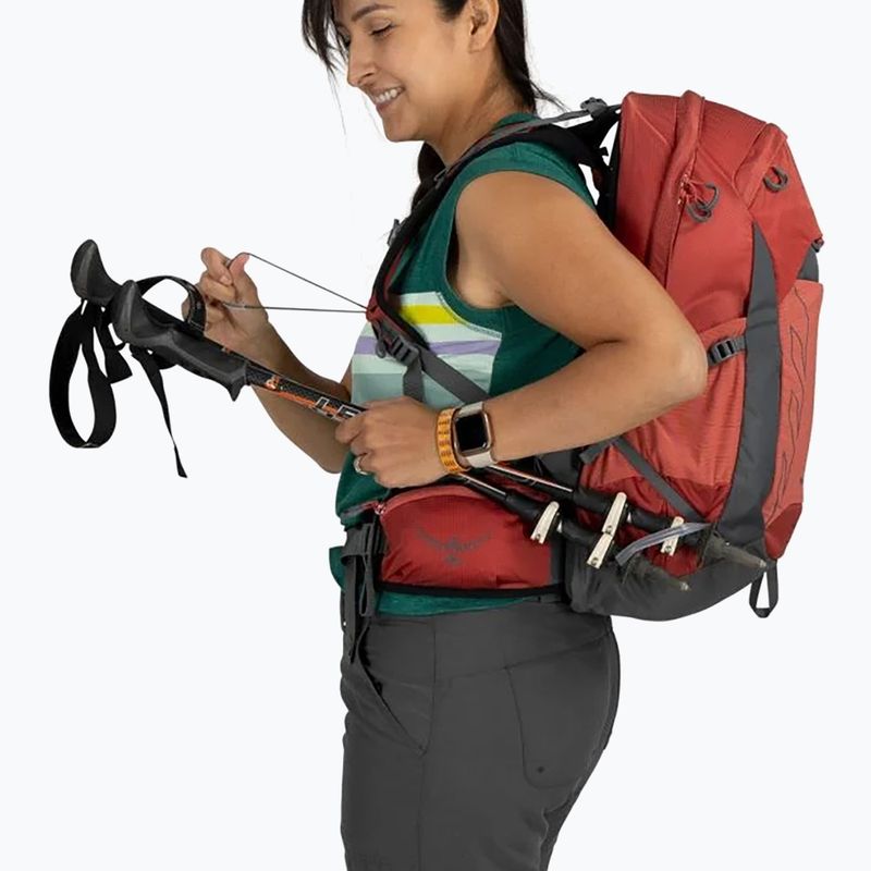 Рюкзак туристичний жіночий Osprey Tempest 22 л red pampas/coal grey 6
