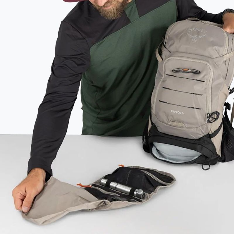 Рюкзак велосипедний Osprey Raptor 14 + Резервуар 2.5 л pediment grey 9