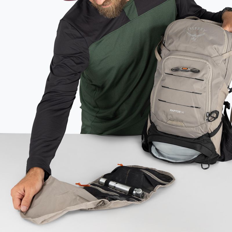 Рюкзак велосипедний Osprey Raptor 14 + Резервуар 2.5 л pediment grey 10