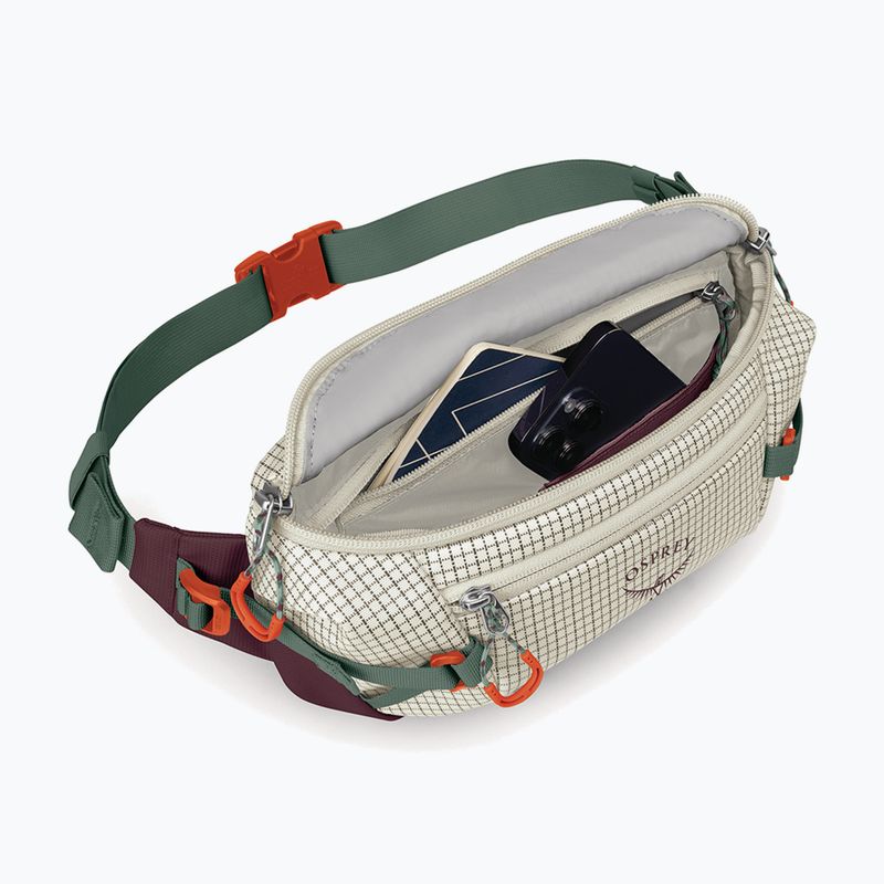 Сумка бананка Osprey Transporter Waist Pack 3 l mystery white/moody burgundy 4