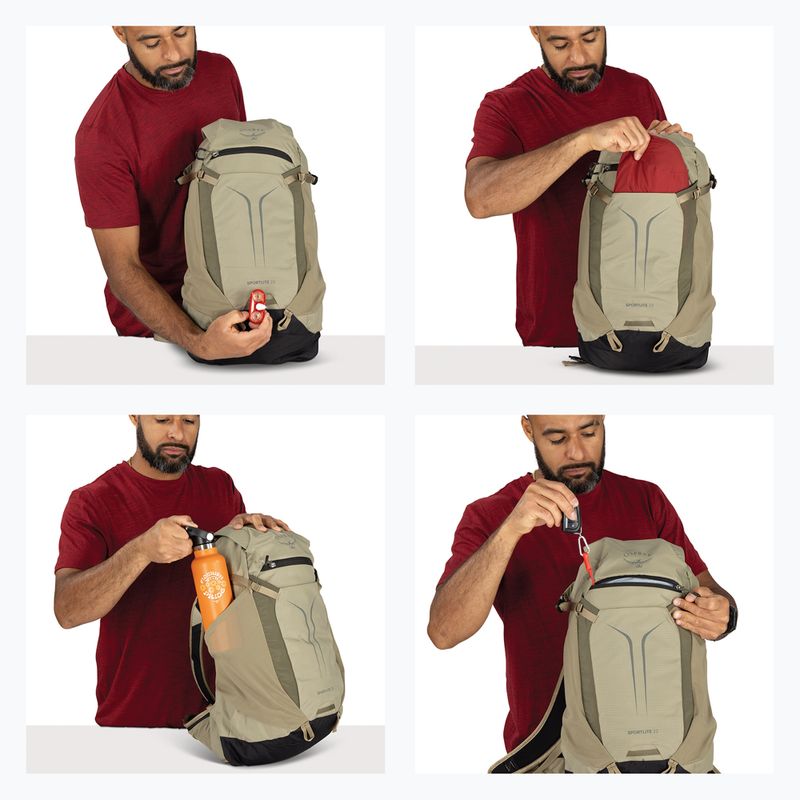 Рюкзак туристичний Osprey Sportlite 22 l olive tan 12