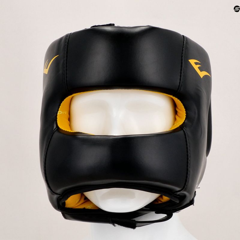 Шолом боксерський чоловічий  EVERLAST Elite Lea Headgear чорний EV 720 6