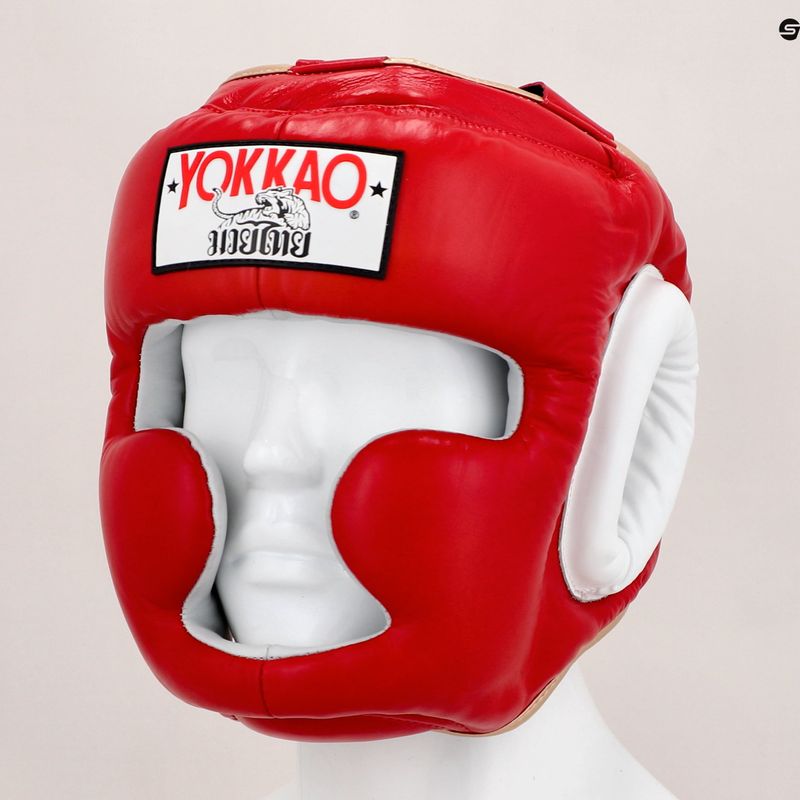 Шолом для бойових видів спорту YOKKAO Training Headguard червоний HYGL-1-2 11