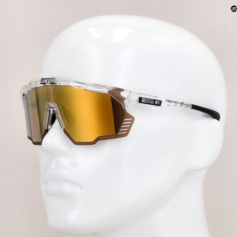 Окуляри велосипедні SCICON Aeroshade Kunken crystal gloss/scnpp multimirror bronze EY31070700 9