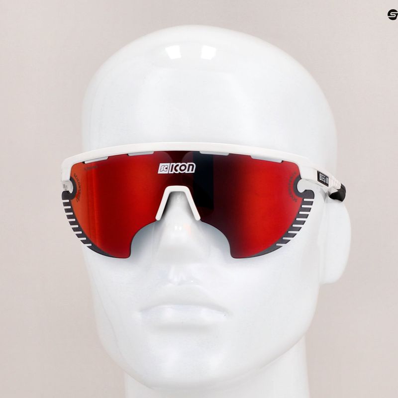 Окуляри велосипедні SCICON Aerowing Lamon white gloss/scnpp multimirror red EY30060800 9