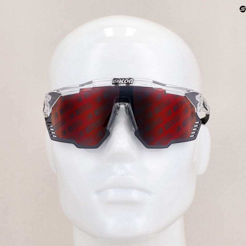 Окуляри велосипедні SCICON Aeroshade Kunken crystal gloss/scnpp monogram multimirror red EY31130700 9