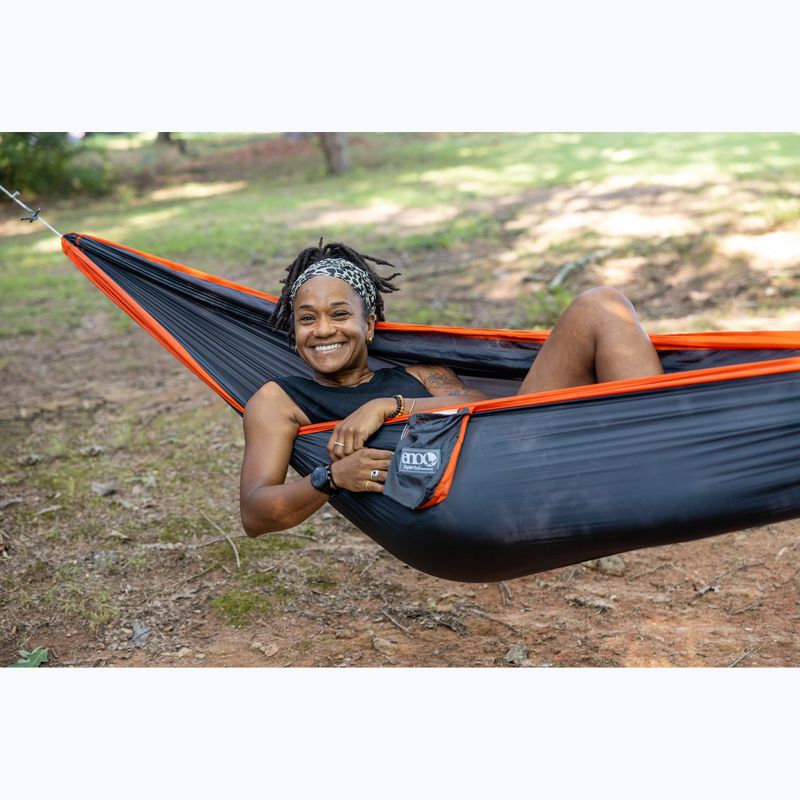 Гамак туристичний ENO SuperSub Ultralight charcoal/orange 13