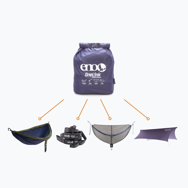 Гамак туристичний ENO OneLink System navy/olive 7