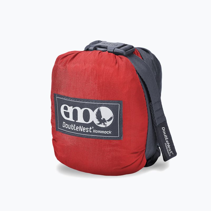 Гамак туристичний ENO Double Nest red/charcoal 2