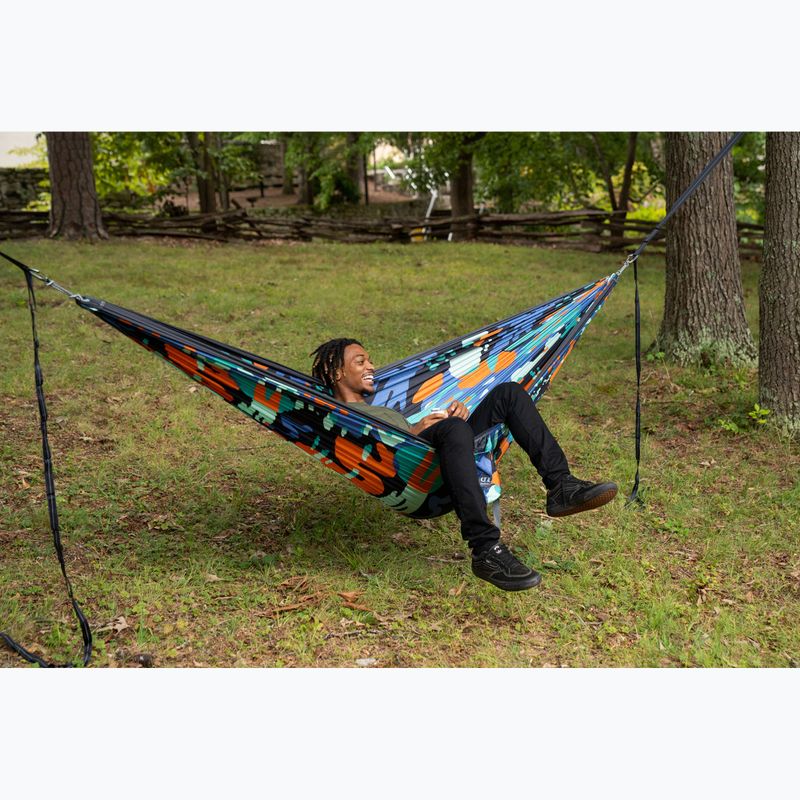 Гамак туристичний ENO DoubleNest Print lagoon/charcoal 6