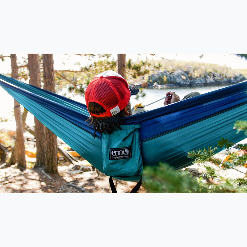 Гамак туристичний ENO SingleNest seafoam / navy 7