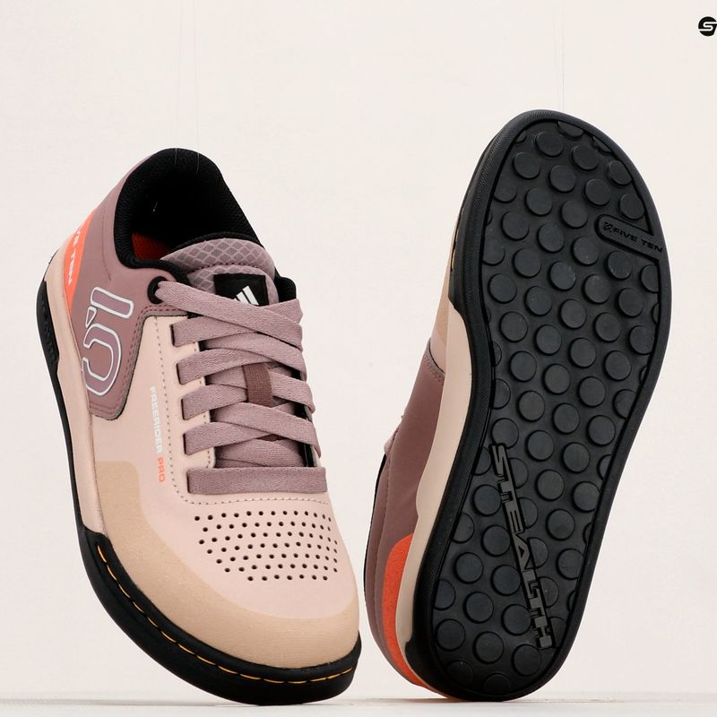 Кросівки велосипедні на платформі жіночі adidas FIVE TEN Freerider Pro wobder taupe/grey/acid orange 12