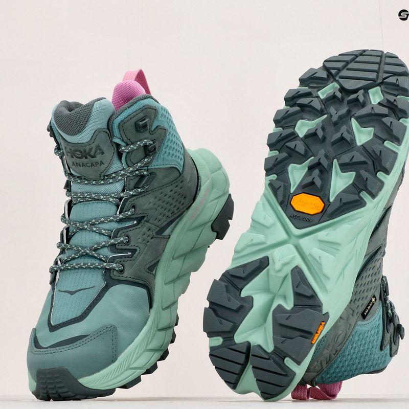Взуття трекінгове жіноче HOKA Anacapa Mid GTX зелене 1119372-TMGR 14