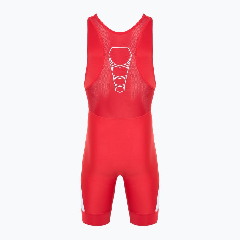 Комбінезон чоловічий Nike Grappler Elite Singlet scarlet/white 2