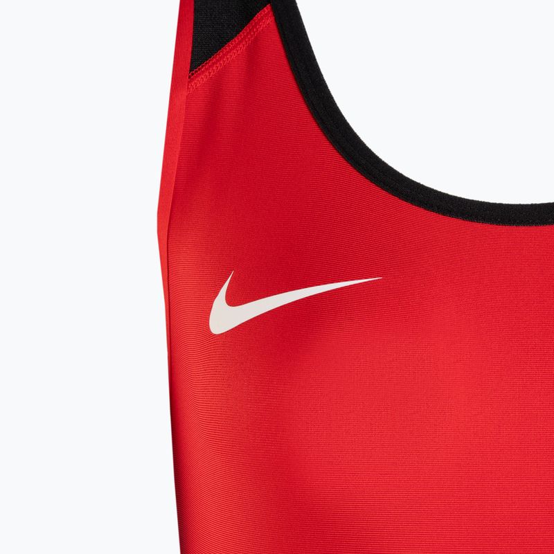 Жіночий борцівський трико Nike Weightlifting Singlet scarlet/black 3