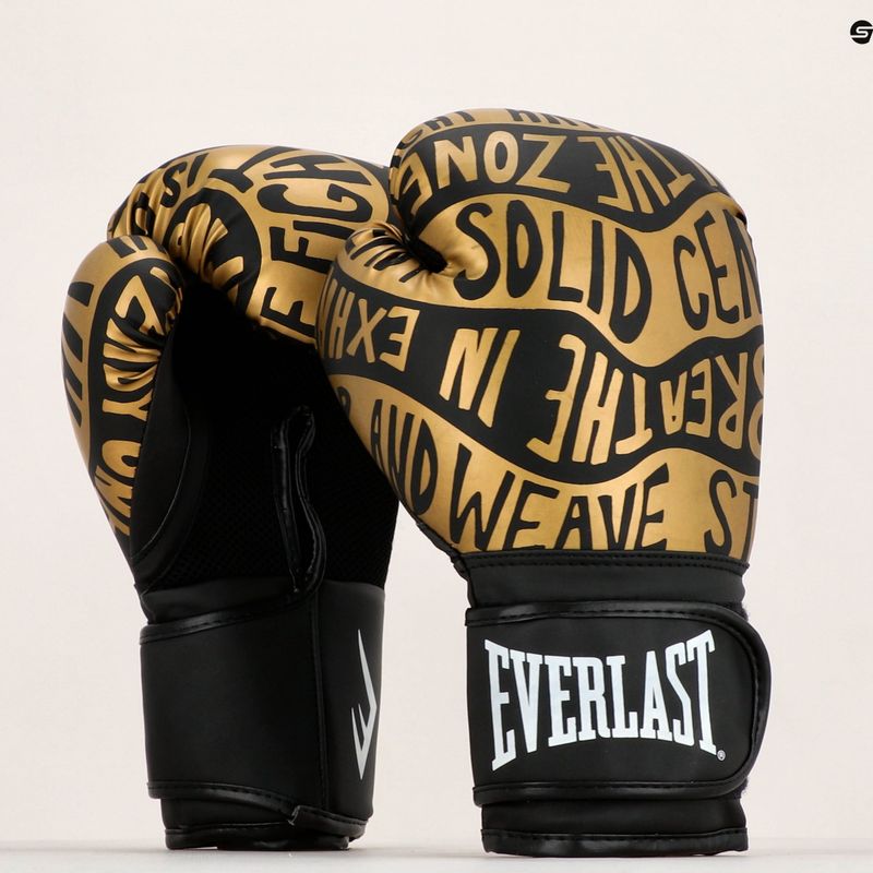 Рукавиці боксерські Everlast Spark чорно-золоті EV2150 BLK/GLD 9