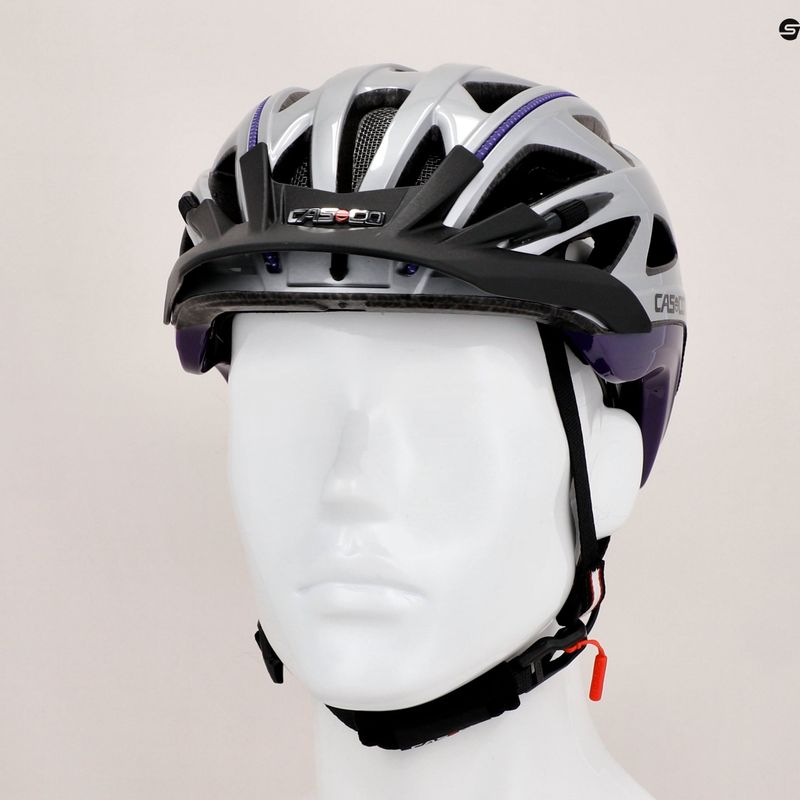 Шолом велосипедний жіночий CASCO Activ 2 silver/violet 9