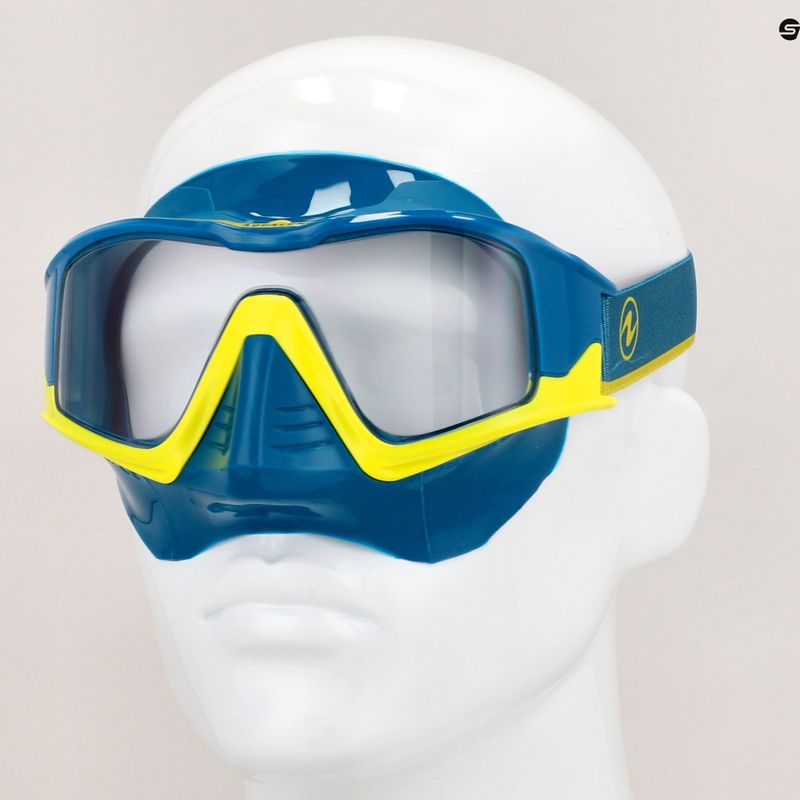 Маска для снорклінгу Aqualung Vita petrol/yellow 10
