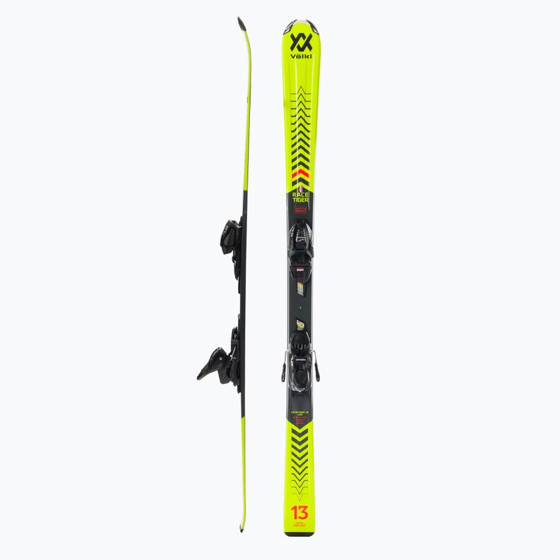Лижі гірські дитячі Völkl RACETIGER Junior + 7.0 VMotion Jr. жовті 120465/6262T1.VA 2