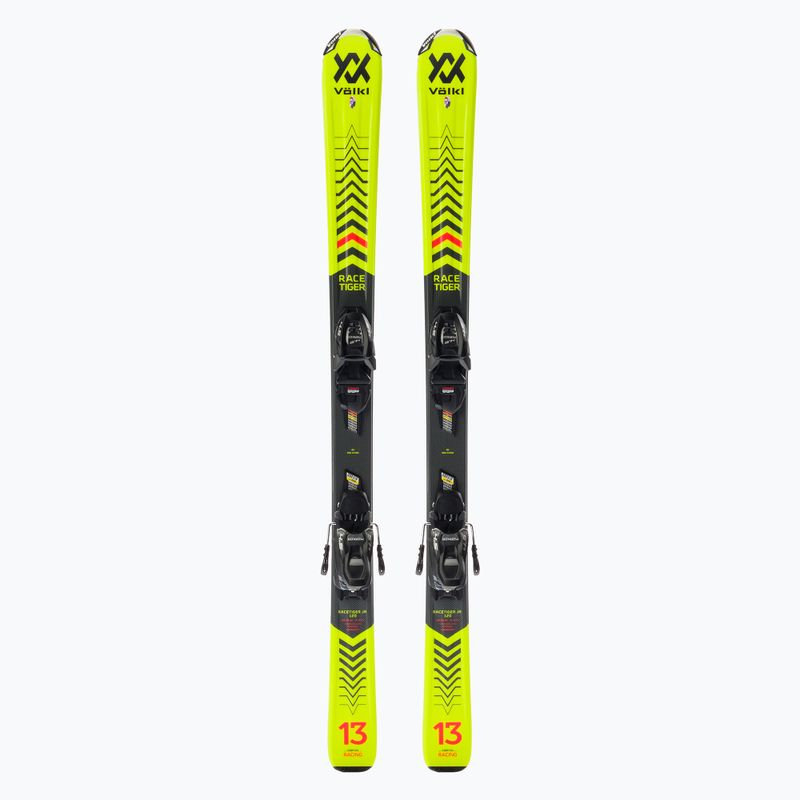 Лижі гірські дитячі Völkl RACETIGER Junior + 4.5 VMotion Jr. жовті 120465/6162T1.VA