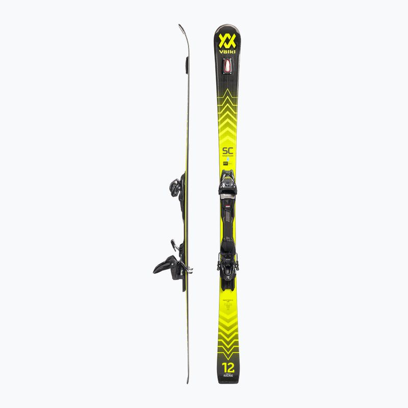 Лижі гірські Völkl Racetiger SC Black + VMotion 10 GW чорно-жовті 122061/6562U1.VA 2