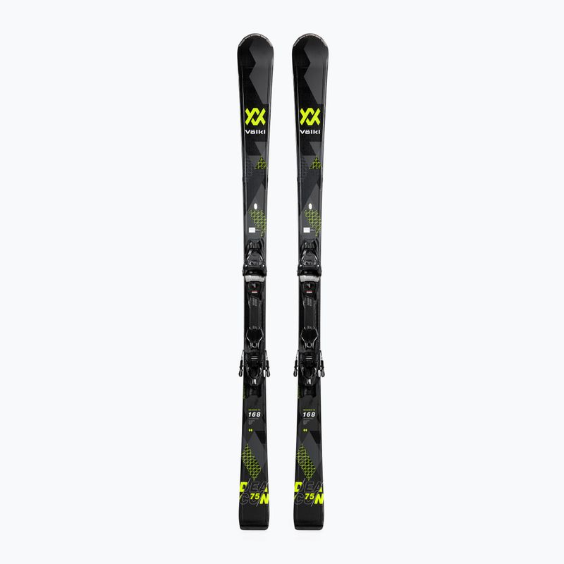 Лижі гірські чоловічі Völkl Deacon 75 + VMotion3 чорні 122171/6562U1