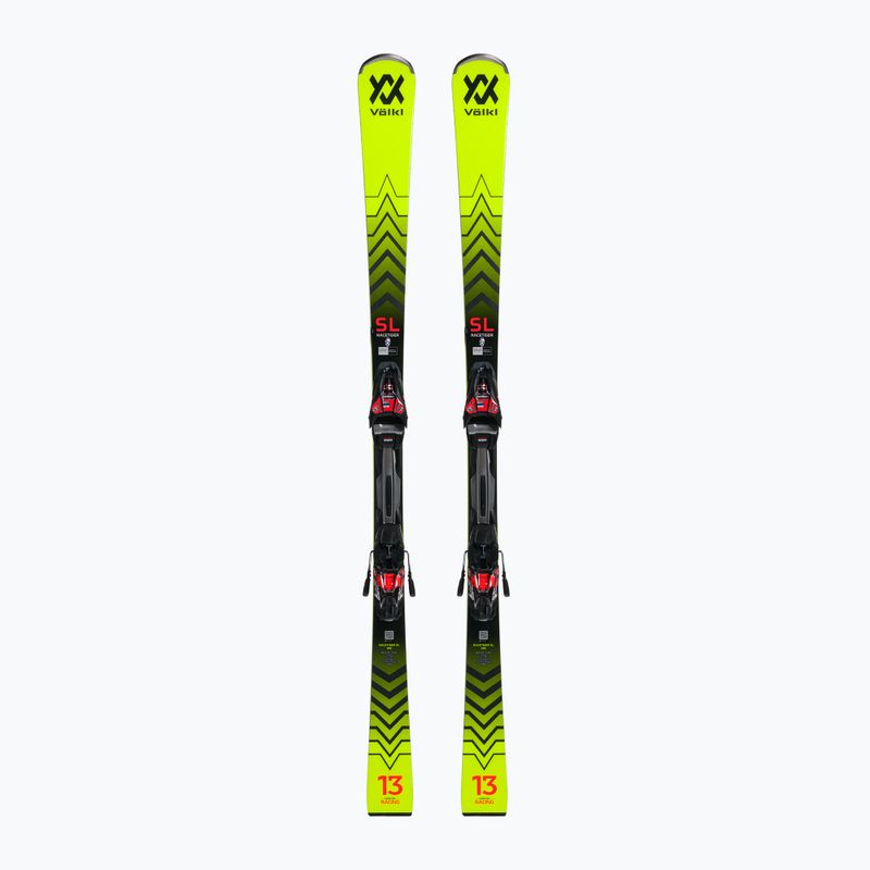 Лижі гірські Völkl Racetiger SL + RMotion 3 12 GW жовто-чорні 122031/6877W1.VR