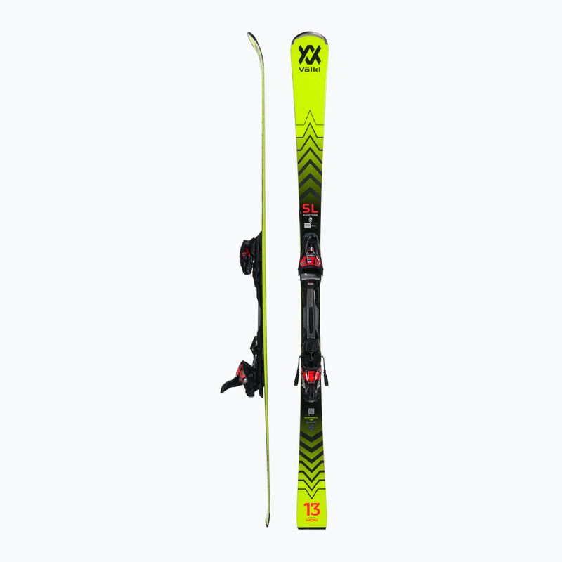 Лижі гірські Völkl Racetiger SL + RMotion 3 12 GW жовто-чорні 122031/6877W1.VR 2