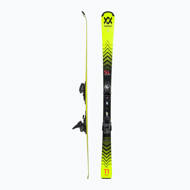 Лижі гірські дитячі Völkl Racetiger JR Pro + 7.0 VMotion JR жовто-чорні 122467/6262T1.VA 2