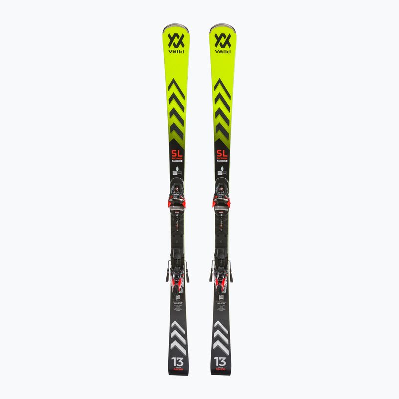 Гірські лижі Völkl Racetiger SL Master + XComp 16 GW жовто-чорні