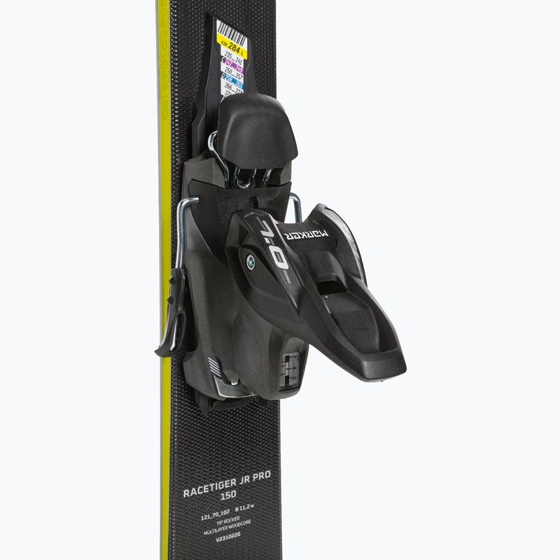 Дитячі гірські лижі Völkl Racetiger Junior Pro + 7.0 VMotion Jr flo жовті/чорні 5