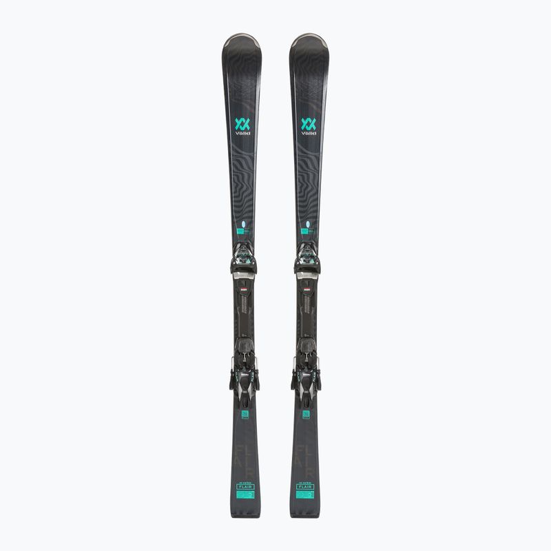 Жіночі гірські лижі Völkl Flair SC Carbon + vMotion 11 ALU GW black/teal/silver