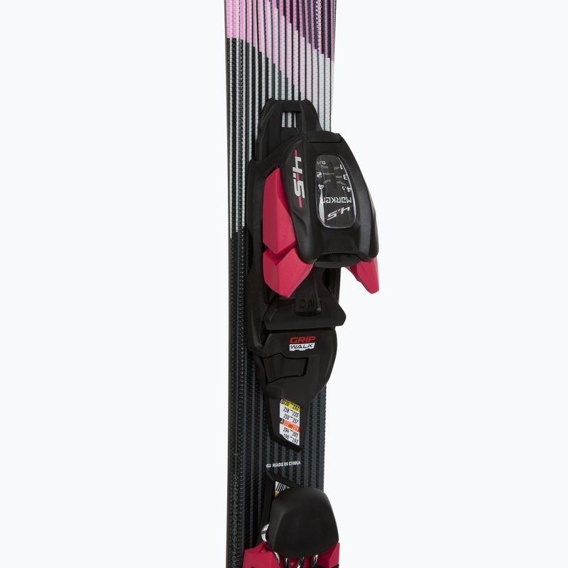 Лижі гірські дитячі Völkl Shine Jr + Кріплення 4.5 VMotion Jr Lady 100-120 см black/pink 4