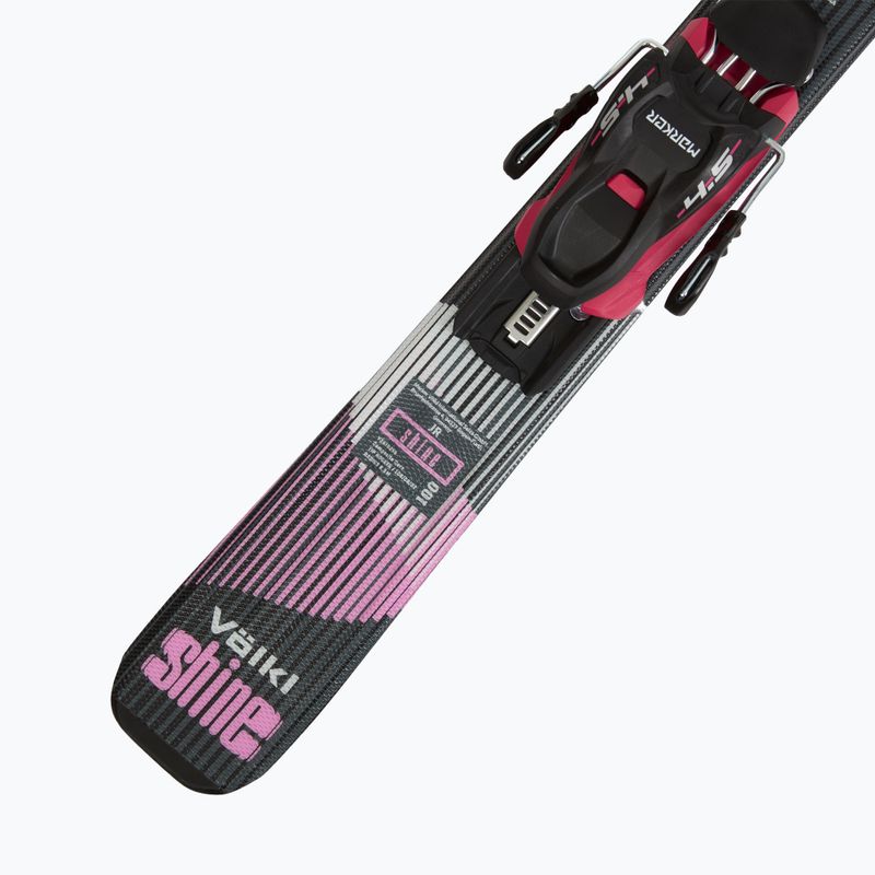 Лижі гірські дитячі Völkl Shine Jr + Кріплення 4.5 VMotion Jr Lady 100-120 см black/pink 7