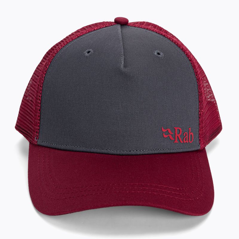 Бейсболка Rab Trucker Logo червоно-сіра QAB-06 4