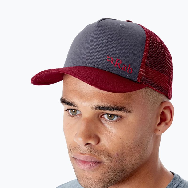 Бейсболка Rab Trucker Logo червоно-сіра QAB-06 6